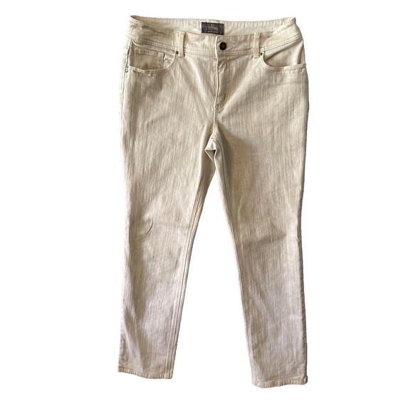 Chico’s Women’s Pants So slimming Strech Cream Casual Pant Size 0.5 - Picture 2 of 16